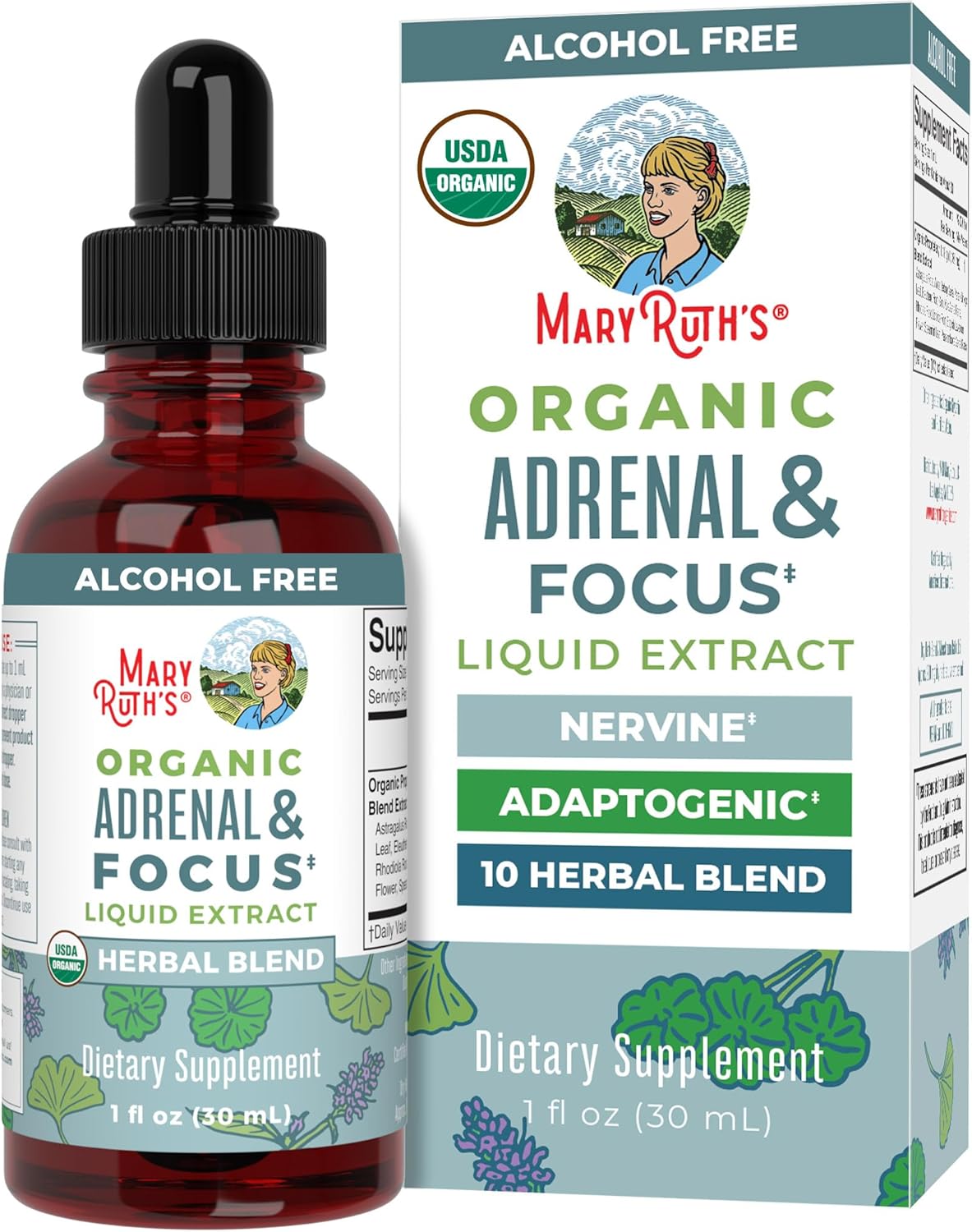 Organic Focus & Adrenal Drops for Adults | Nootropic | Evitamins KSA